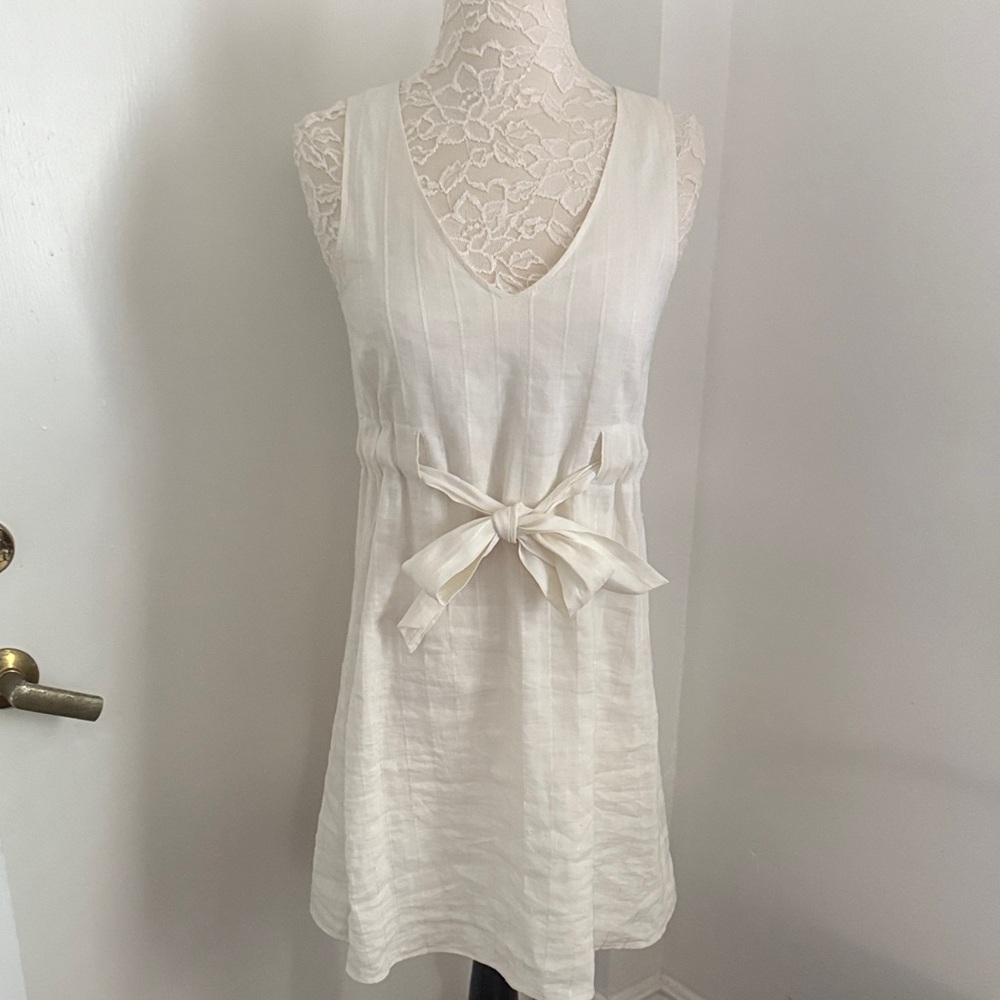 Theory White Dress with Bow